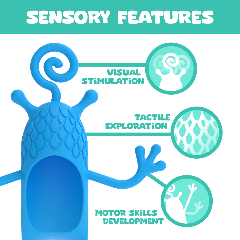 Feeding Friendzies Bottle-Feeding Sensory Toy – Blue Buddy
